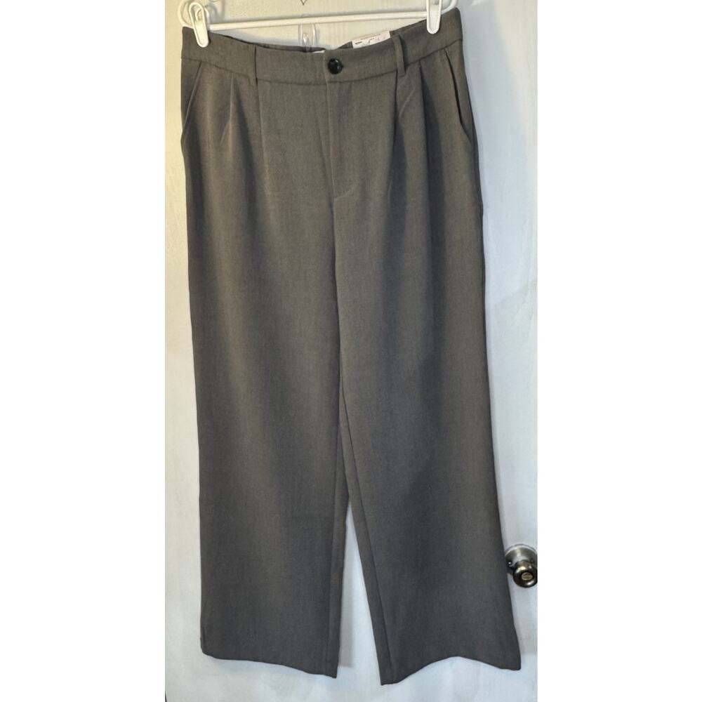 SO Goods For Life Pants Women Size XL Wide Leg high Rise Gray Lined Pleated NEW